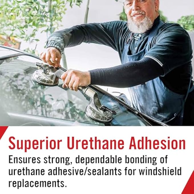 Berkland WINDSHIELD PRIMER - IDEAL FOR WINDSHIELD REPLACEMENT - PROMOTES ADHESION OF URETHAN ADHESIVE/SEALANTS - UV RESISTANT - FAST DRYING, NO ACTIVATOR - INCL. 2 DAUBERS AND GLOVES - BLACK - 30 ML / 1 FL OZ - Image 2
